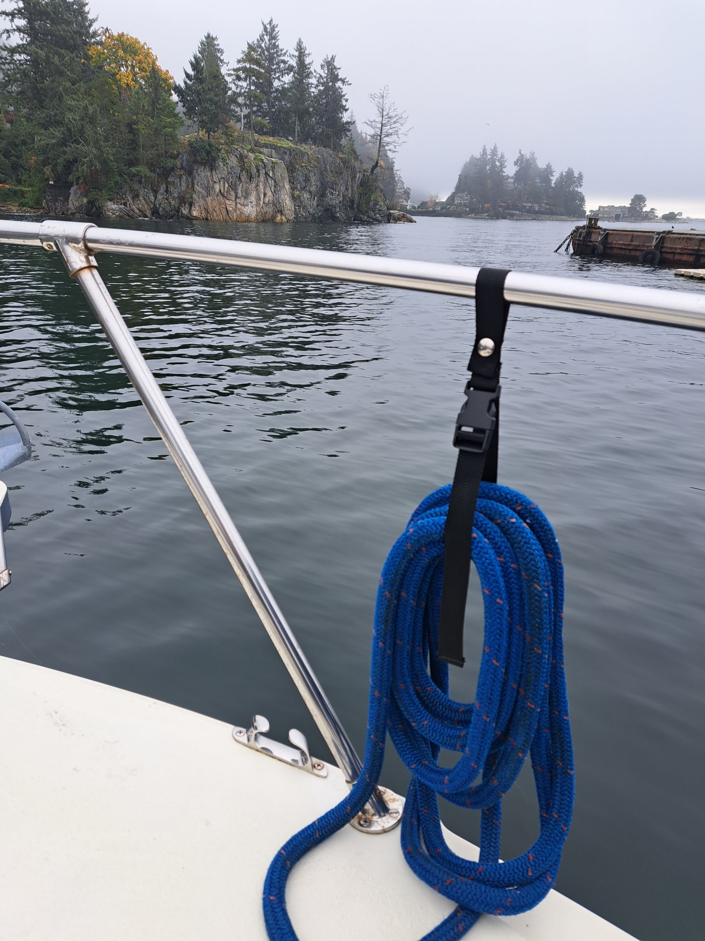 Adjustable Straps for boat! Rope, Cord, Dock Line Organizer for Onboard or Anywhere! Ultimate Line Hanger, Organize with Ease - (Set of 4)