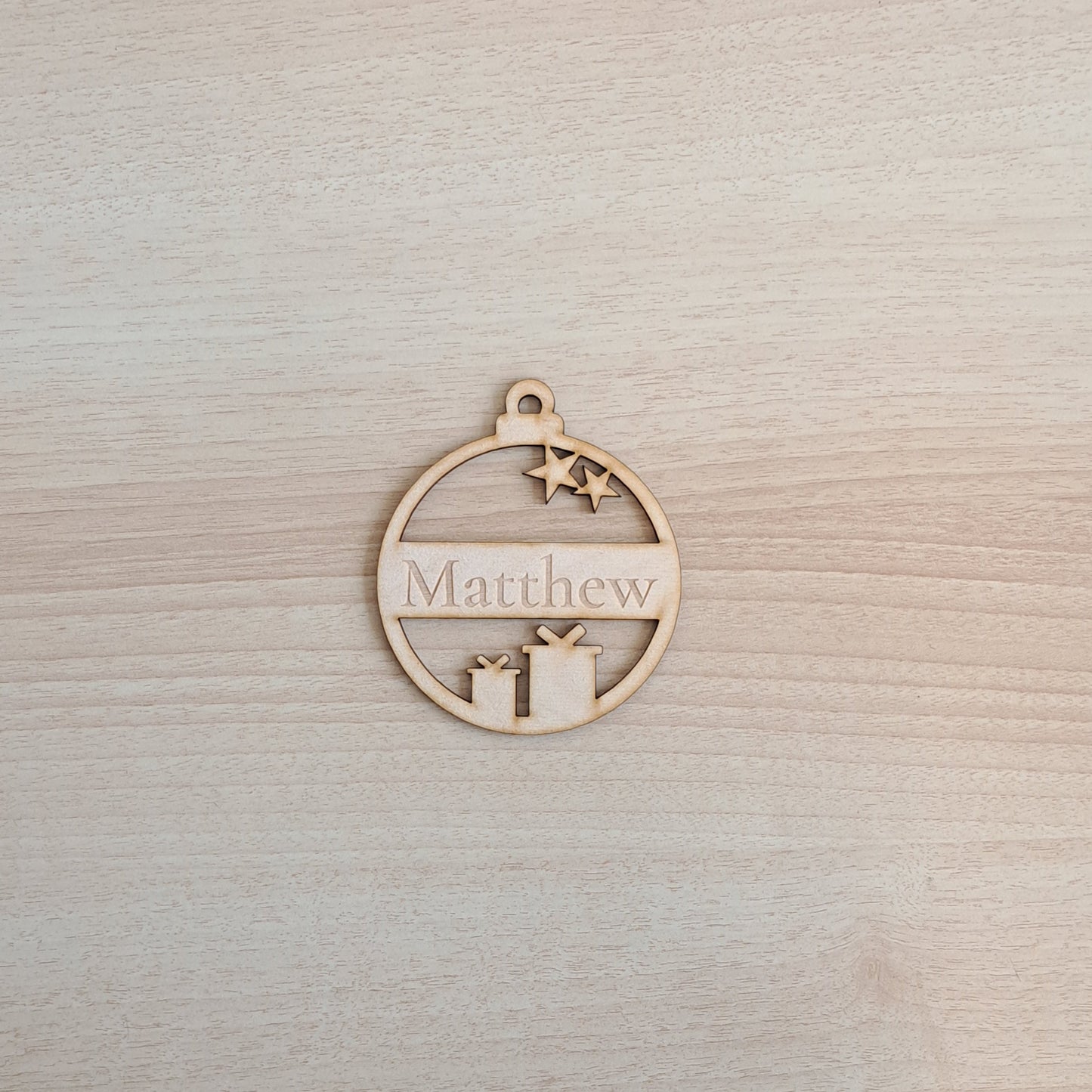 Personalized Holiday/Christmas Ornament, laser-cut & engraved