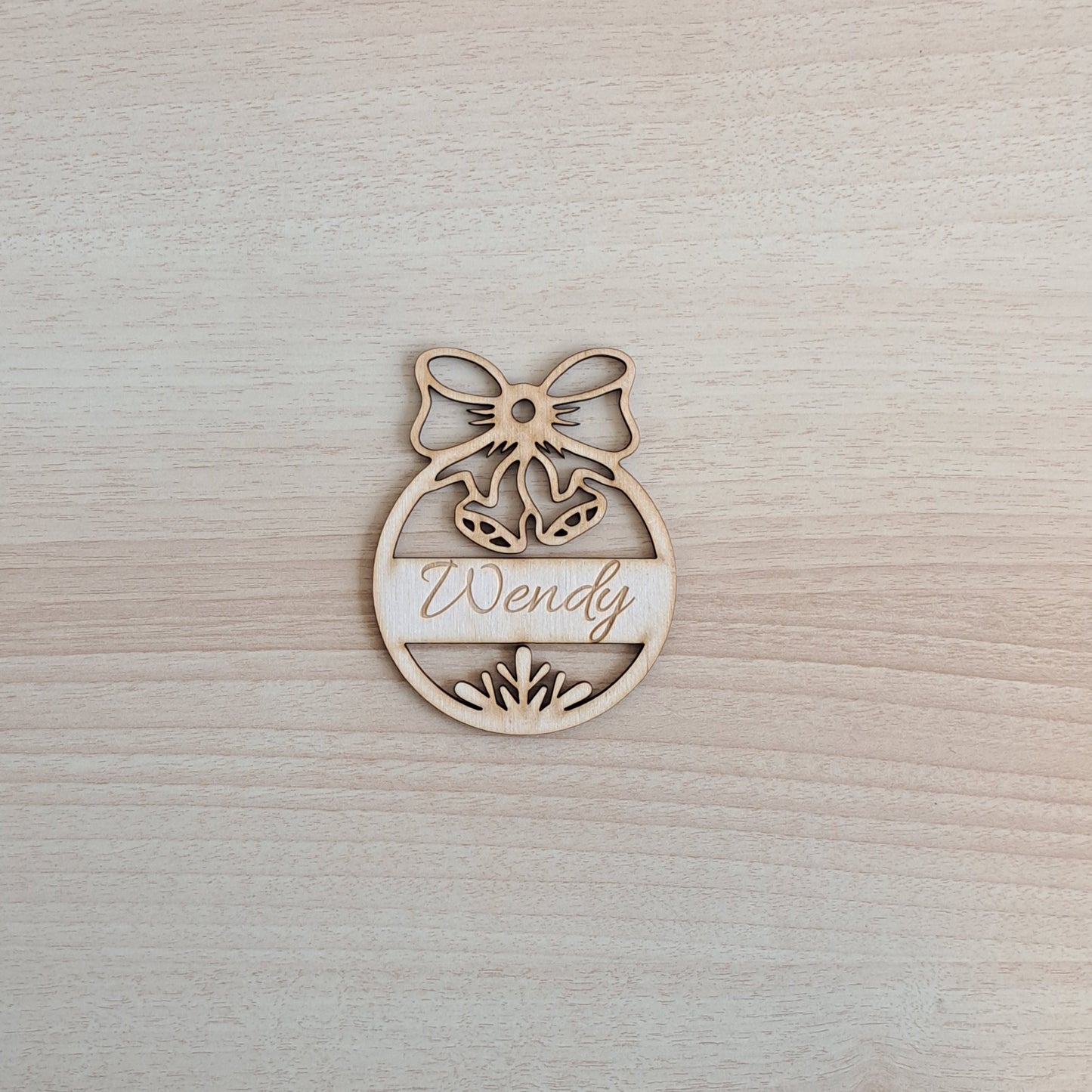 Personalized Holiday/Christmas Ornament, laser-cut & engraved