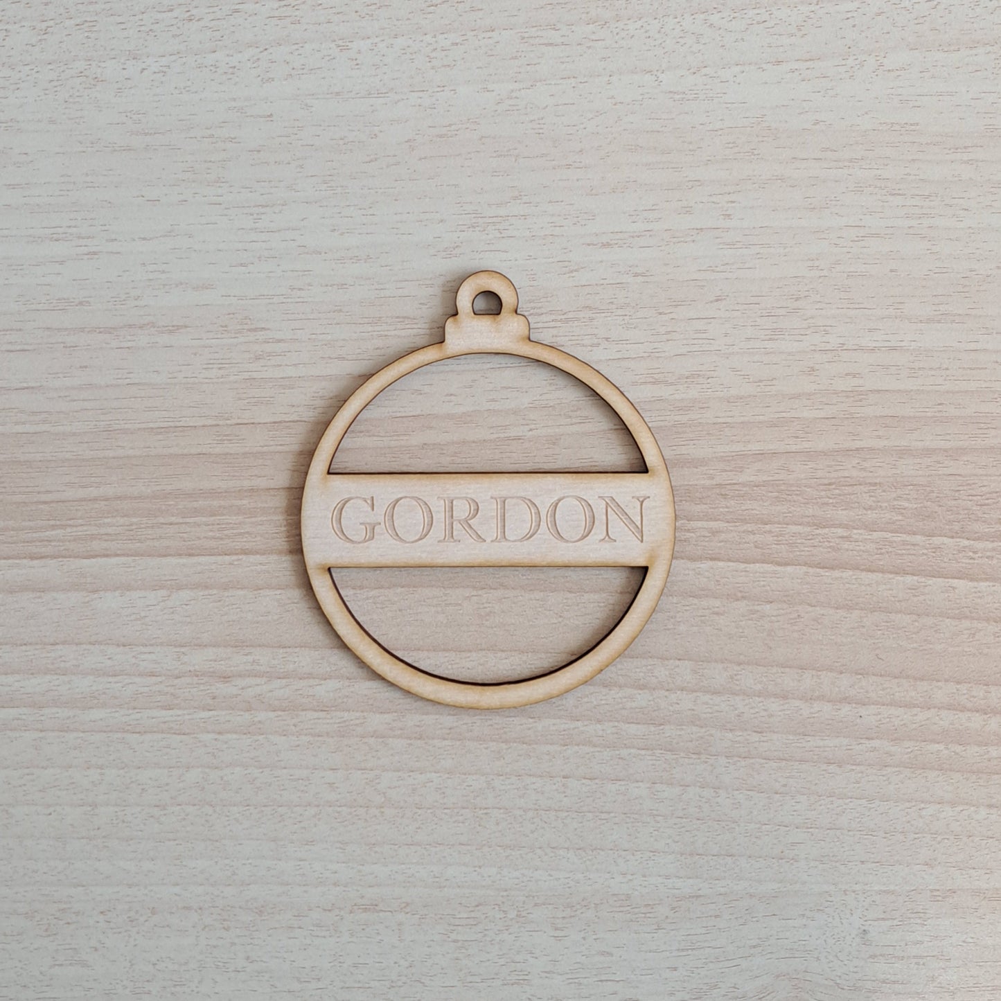 Personalized Holiday/Christmas Ornament, laser-cut & engraved