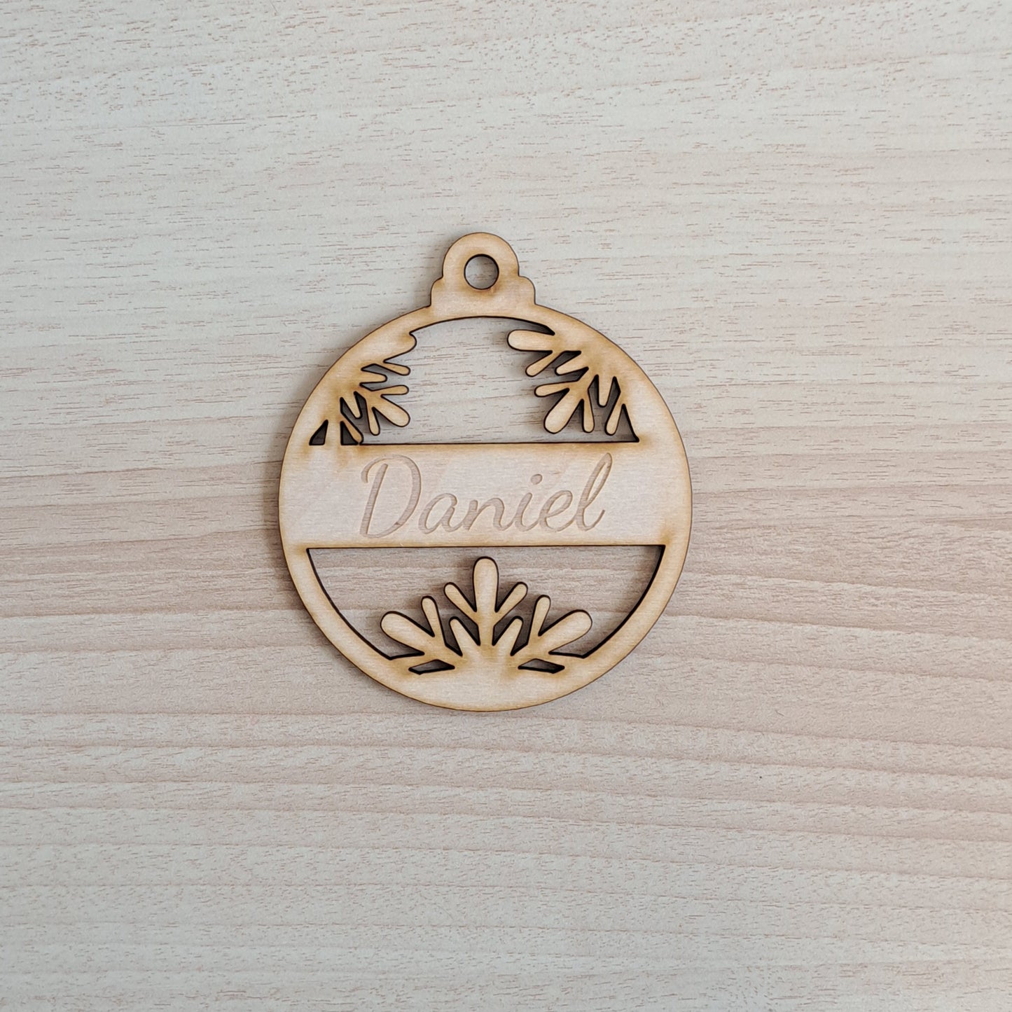 Personalized Holiday/Christmas Ornament, laser-cut & engraved