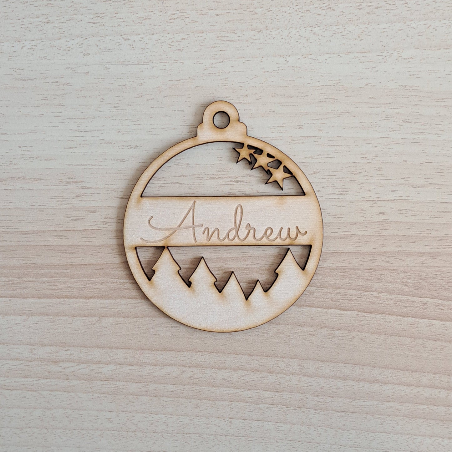 Personalized Holiday/Christmas Ornament, laser-cut & engraved