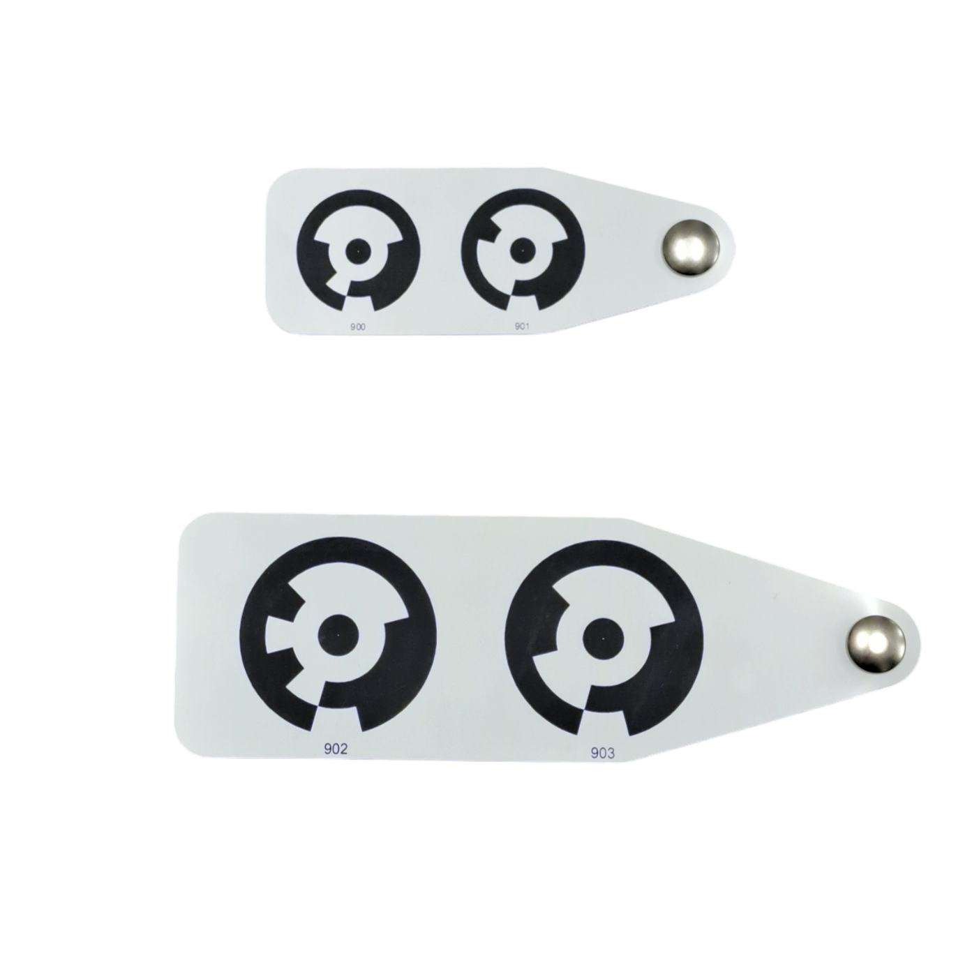 paired targets with dot snaps, small size and medium size