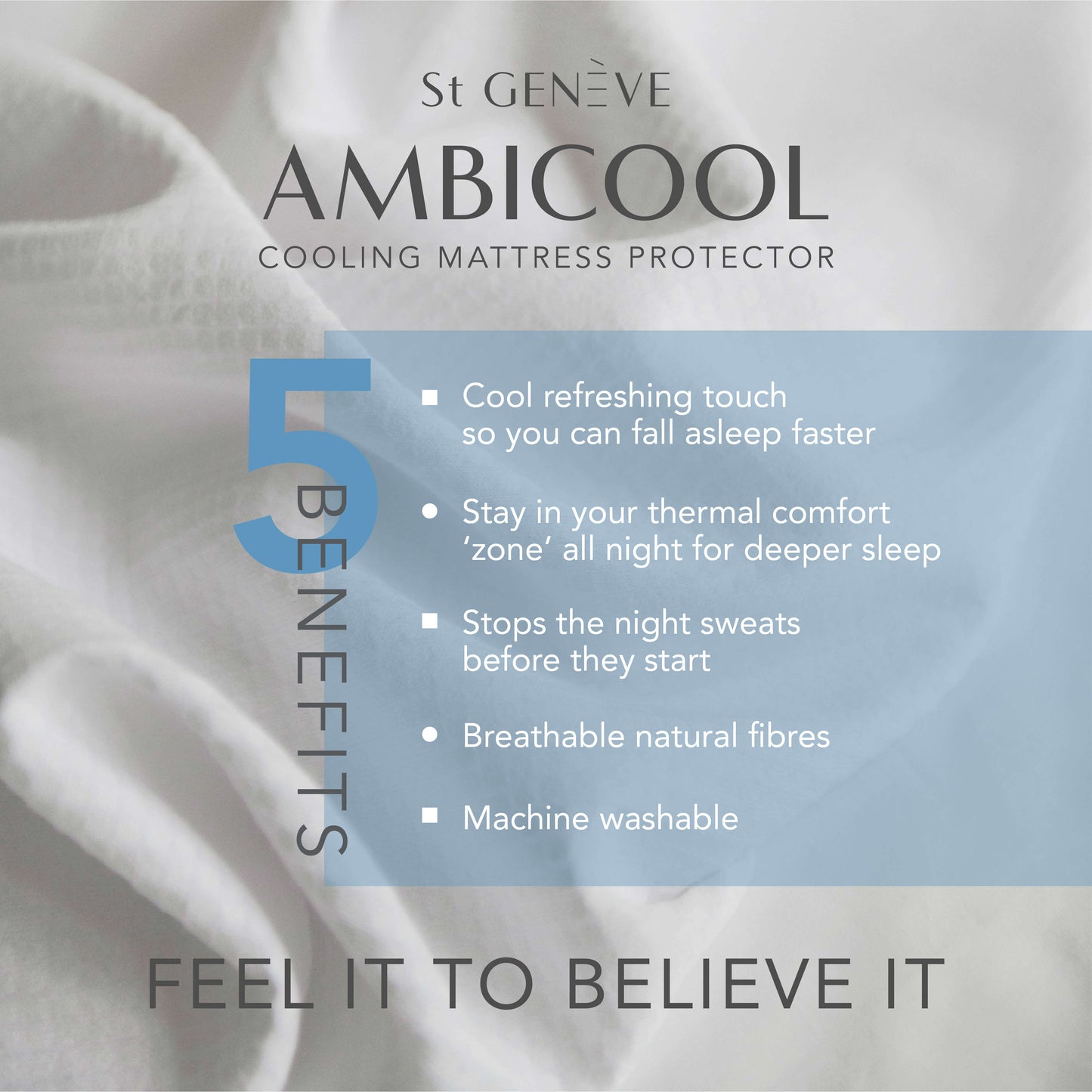 Ambicool 16 inch Mattress Protector by St. Genève