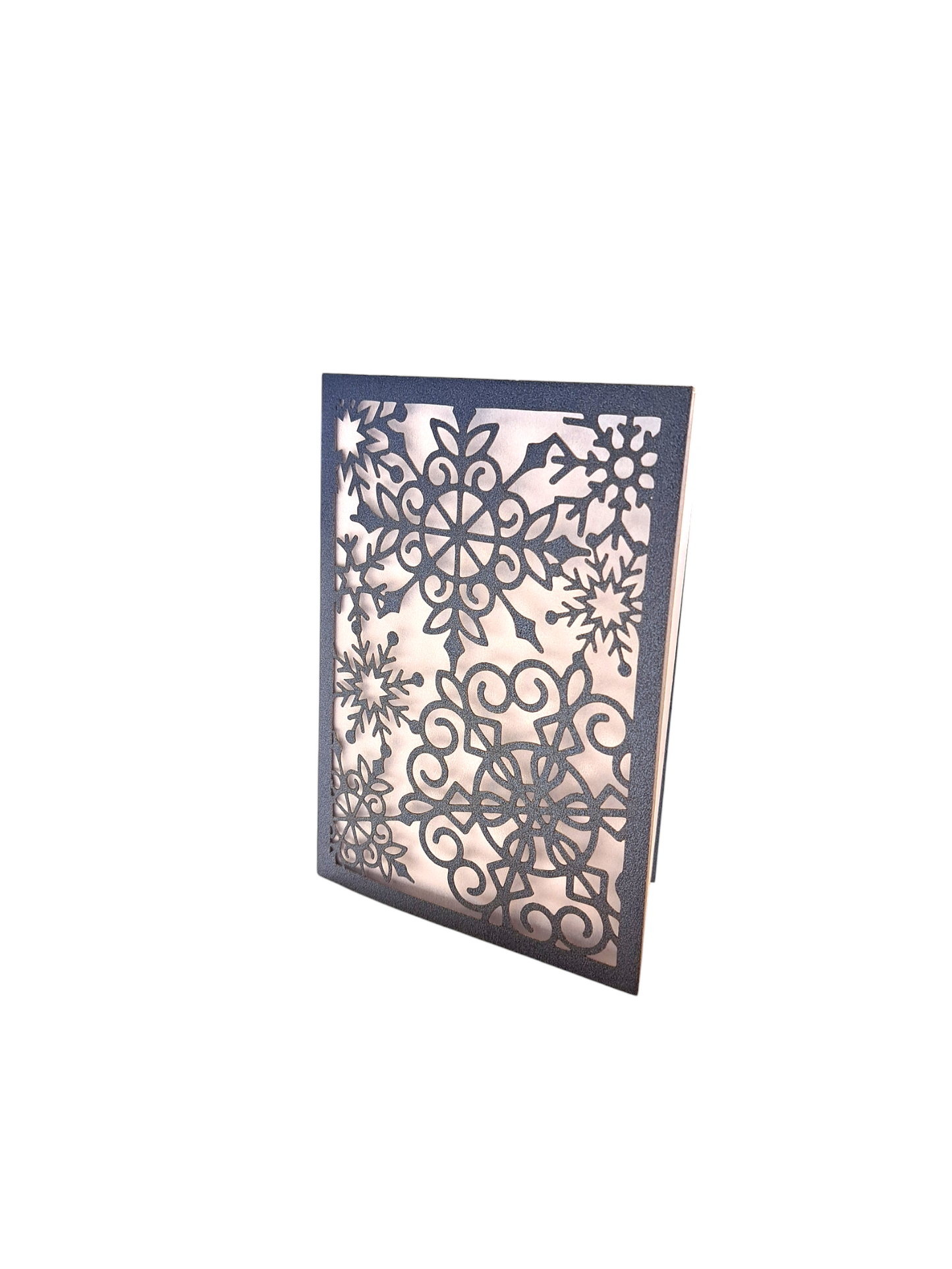 Silver Snowflake Holiday Greeting Card