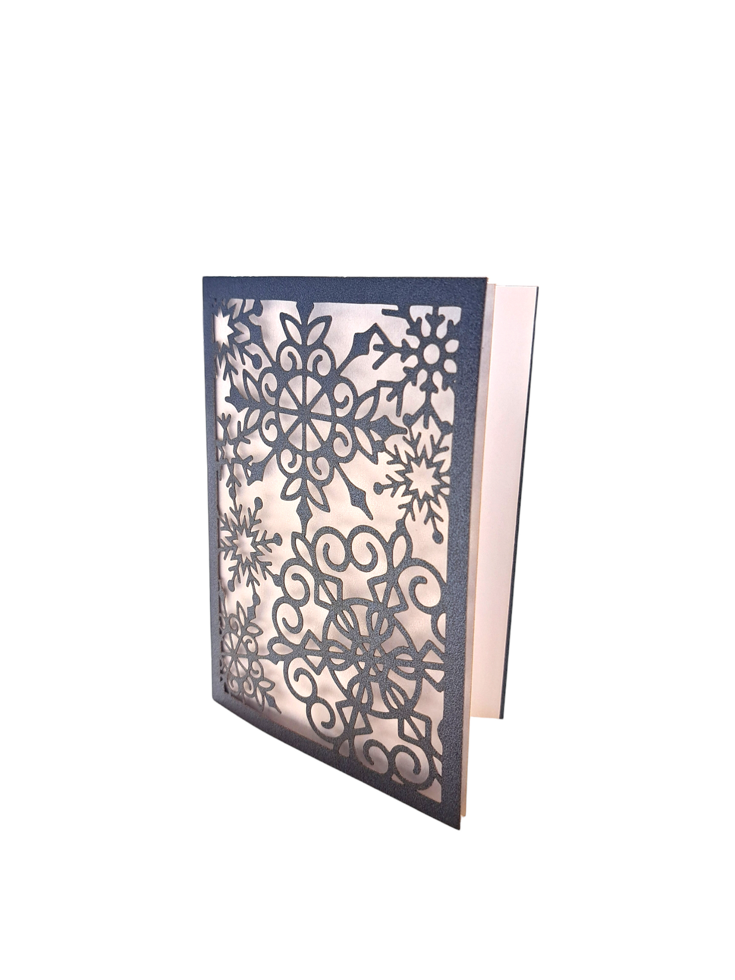 Silver Snowflake Holiday Greeting Card