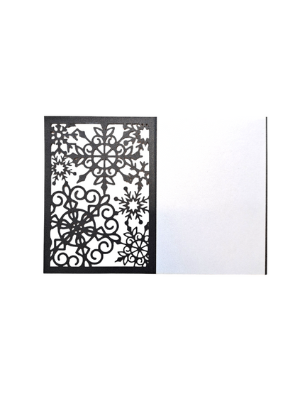 Silver Snowflake Holiday Greeting Card