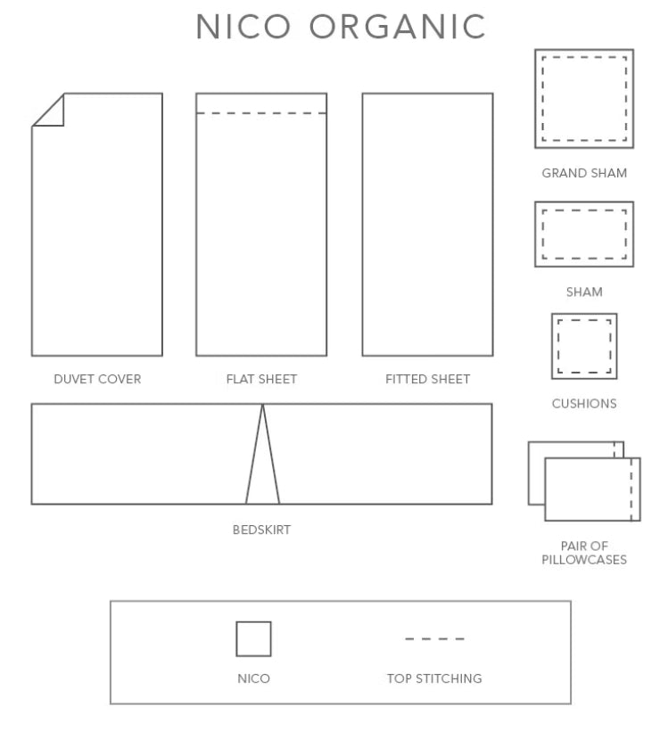 Nico Organic Sheet Set by St. Genève