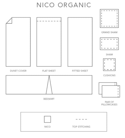 Nico Organic Sheet Set by St. Genève
