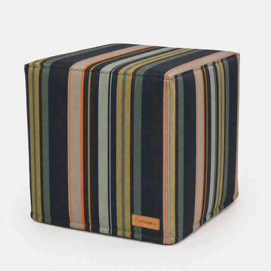 Sunbrella Tradition Aspen Cube Ottoman by CANVASEA