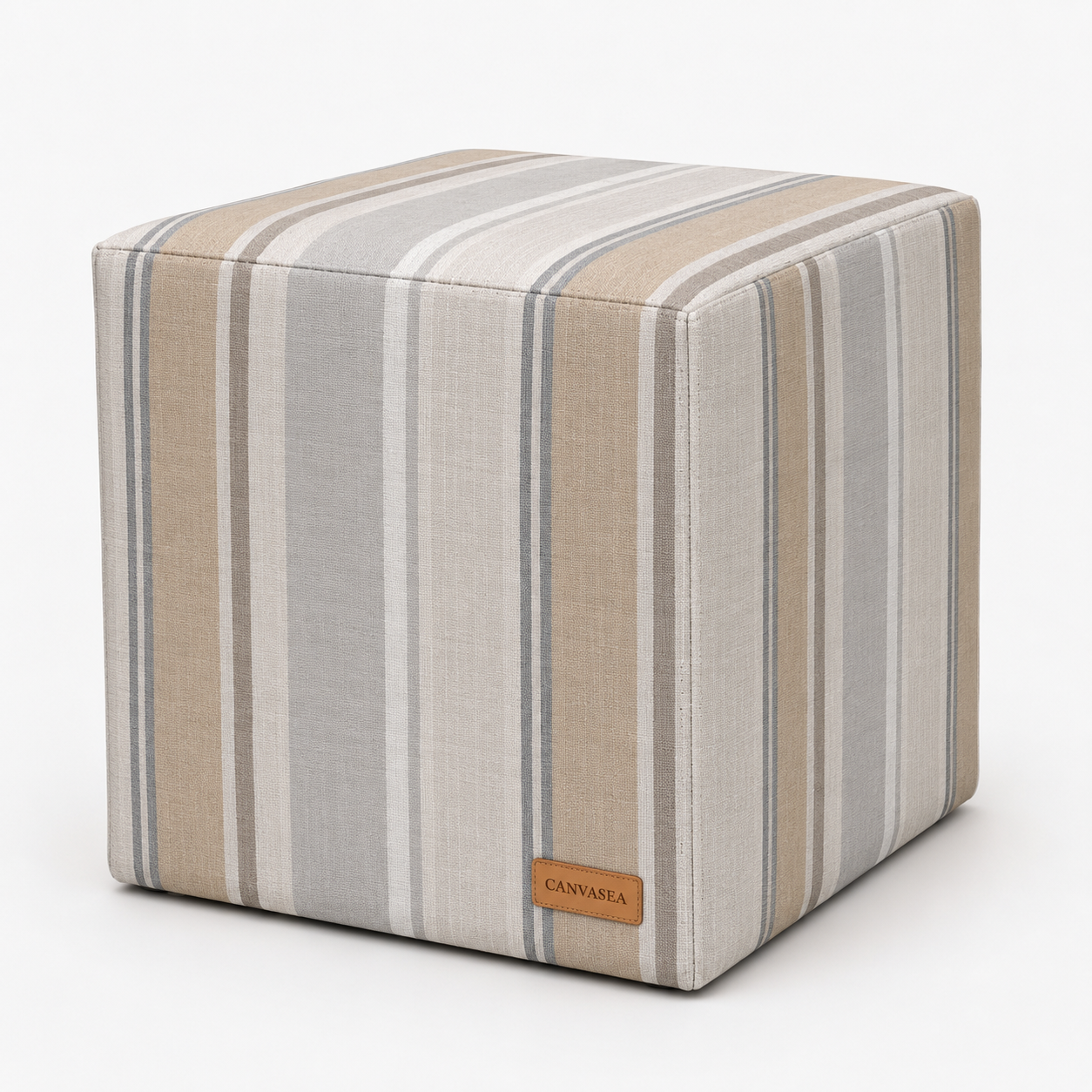 Sunbrella Trusted Fog Cube Ottoman by CANVASEA