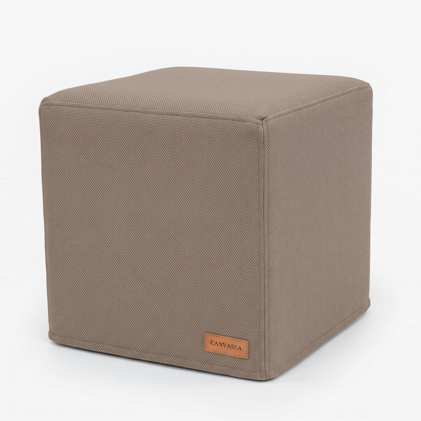 Sunbrella Blend Sand Cube Ottoman by CANVASEA