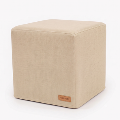 Sunbrella Canvas Bird Eye Cube Ottoman by CANVASEA
