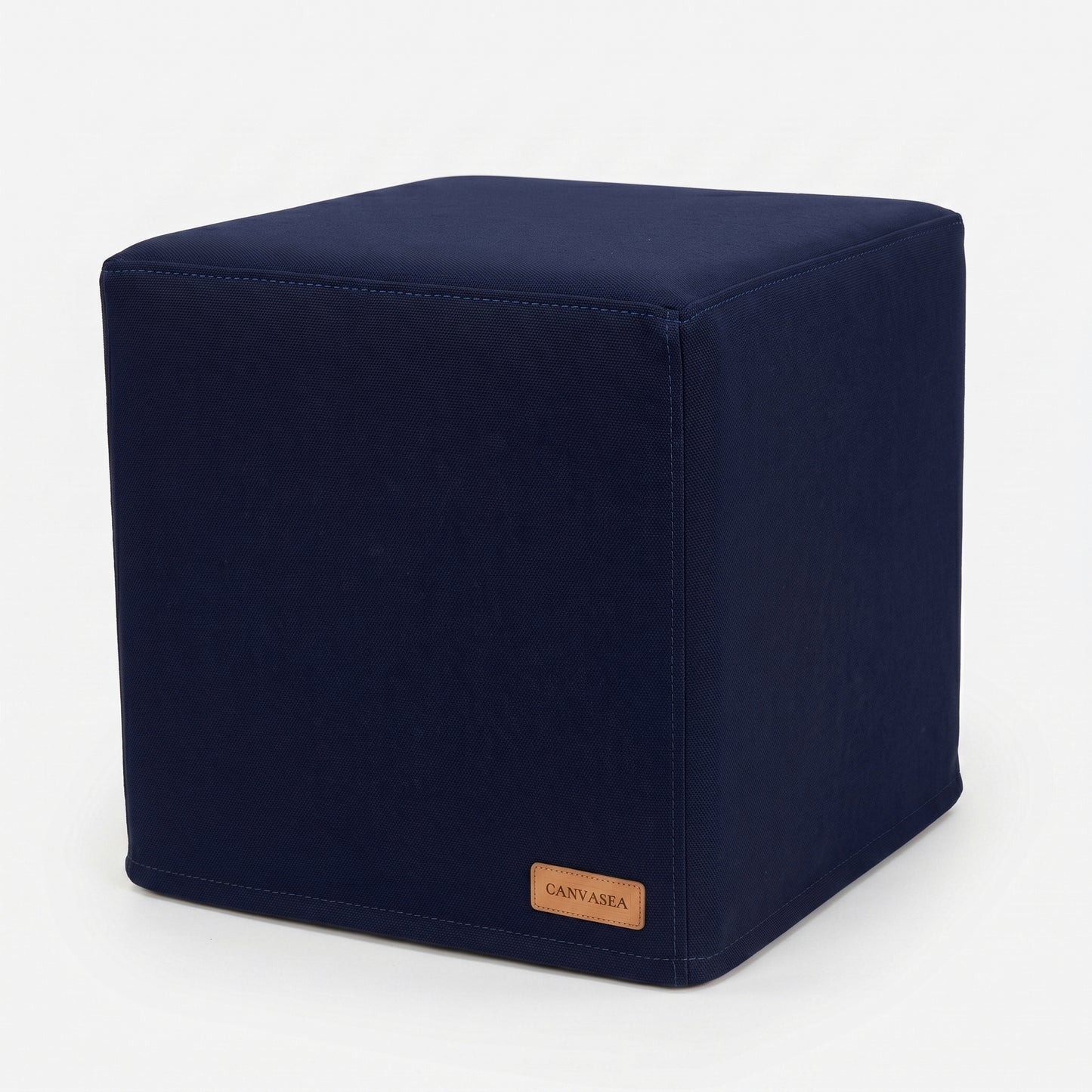 Sunbrella Canvas Navy Cube Ottoman by CANVASEA