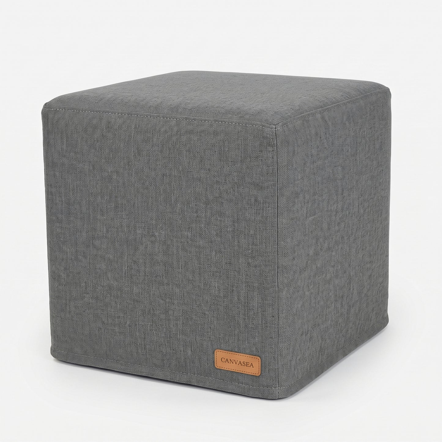 Sunbrella Cast Slate Cube Ottoman by CANVASEA