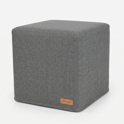 Sunbrella Cast Slate Cube Ottoman by CANVASEA