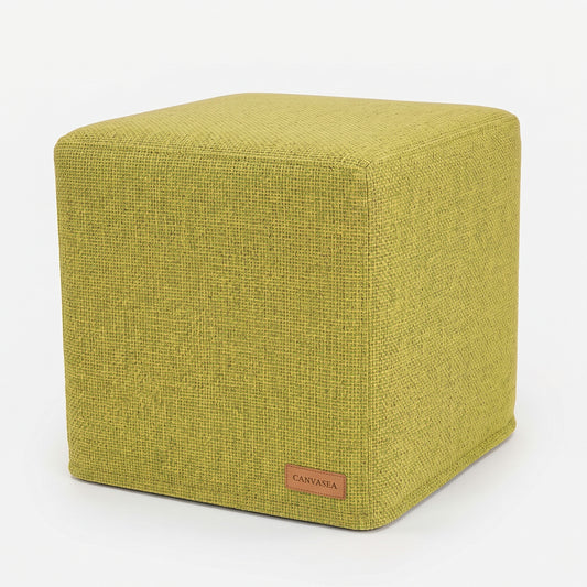 Sunbrella Essential Lime Cube Ottoman by CANVASEA
