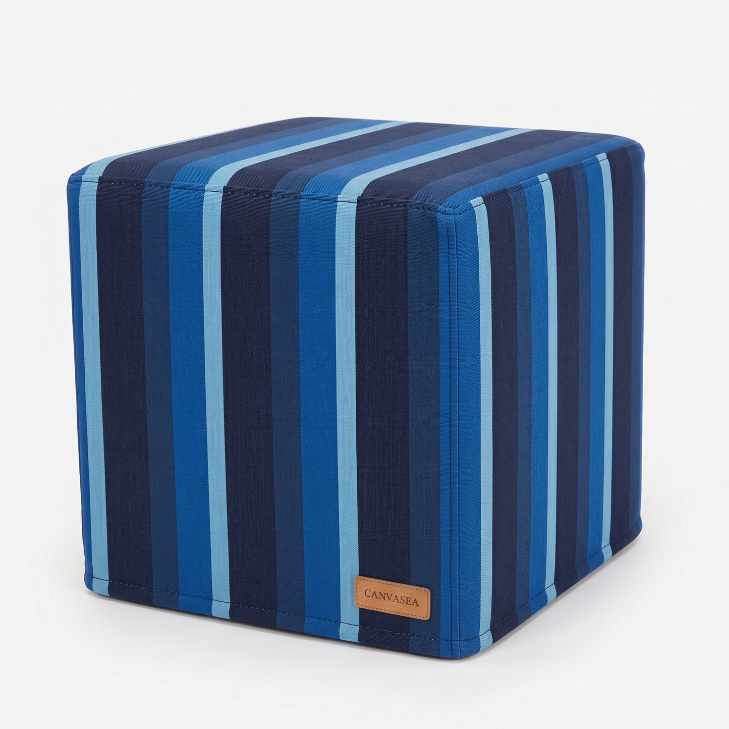 Sunbrella Gateway Indigo Cube Ottoman by CANVASEA