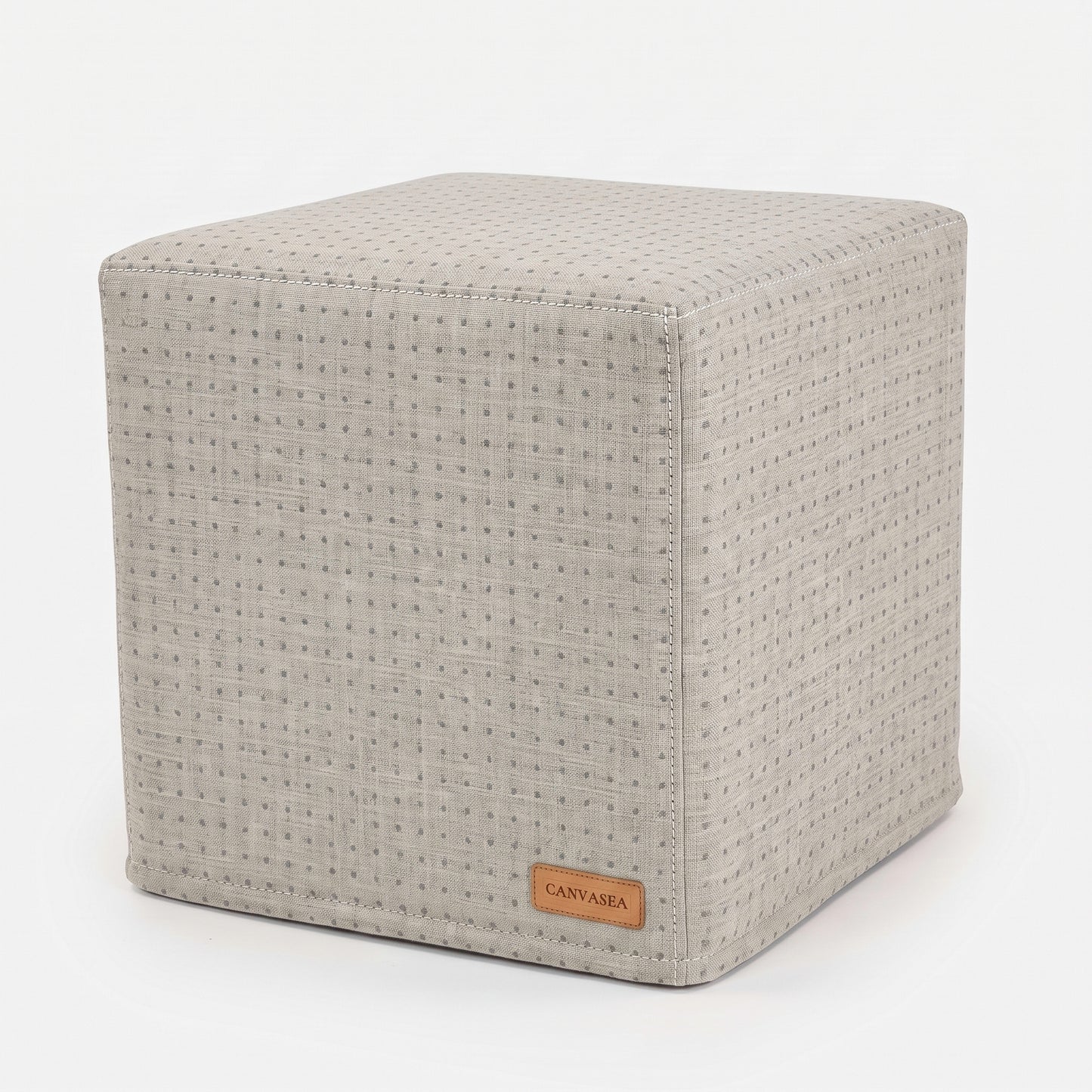 Sunbrella Lure Pebble Cube Ottoman by CANVASEA