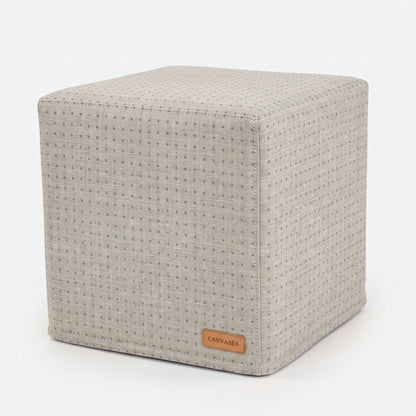 Sunbrella Lure Pebble Cube Ottoman by CANVASEA
