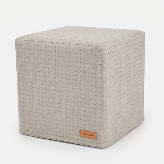 Sunbrella Lure Pebble Cube Ottoman by CANVASEA