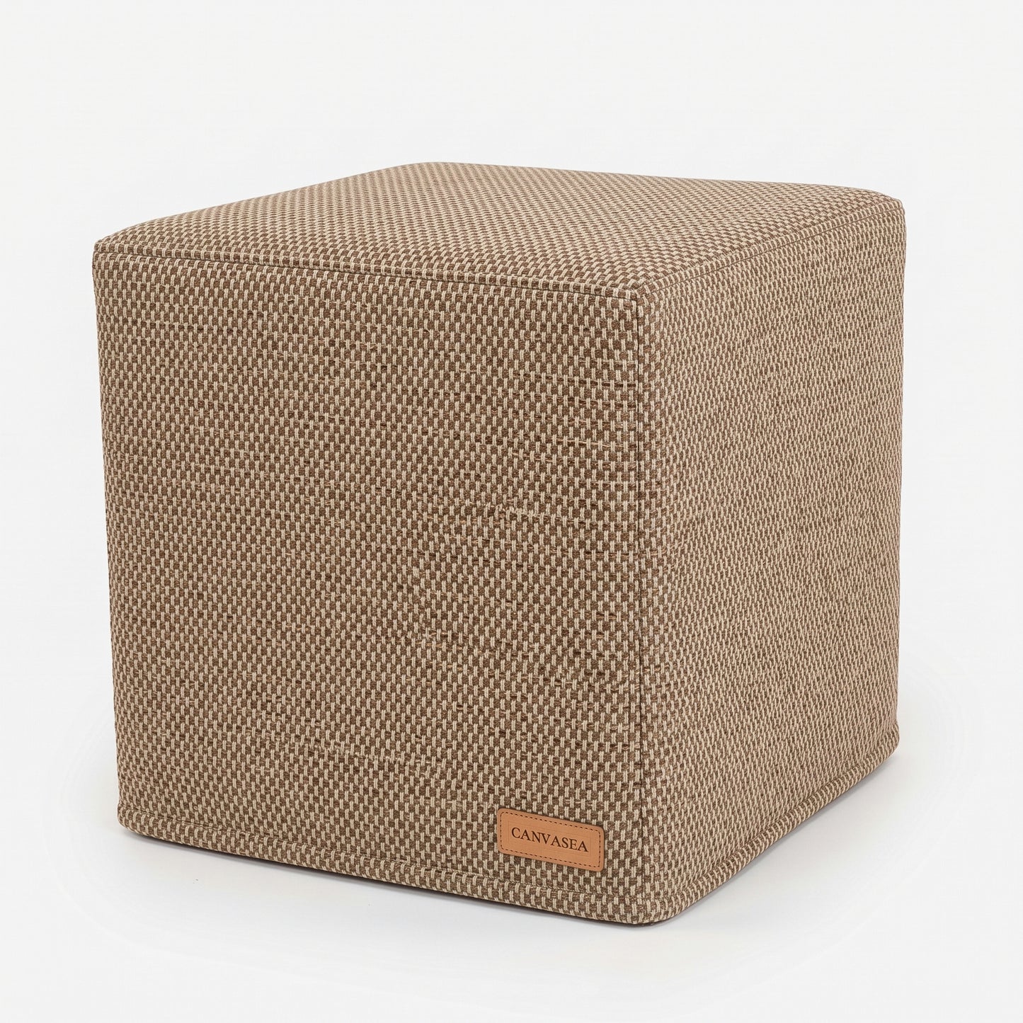 Sunbrella Mainstreet Latte Cube Ottoman by CANVASEA